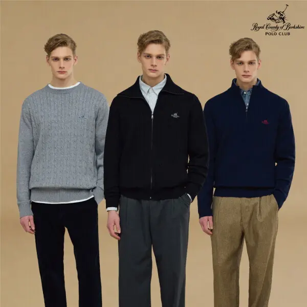 RCBPC (RCB POLO CLUB) 26FW 남성 케이블 니트 3종(집업 2종+