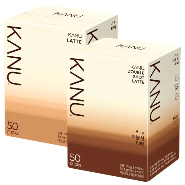 카누 더블샷 라떼 커피믹스 /라떼 /50T x 2개 골라담기