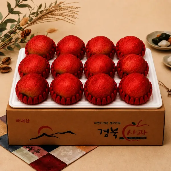 (신선집중) 지훈이네 경북 사과 선물용 홍로 2.5kg 중과 (10~12과)
