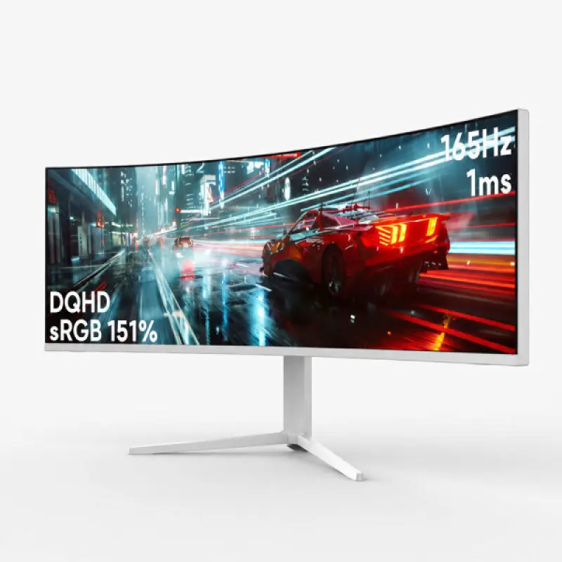 이노스 49WQ950M 165 USB-C PD65 KVM HDR 게이밍 멀티스탠드 124cm(49인치) NEW 커브드 모니터