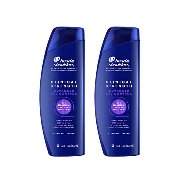 헤드앤숄더 클리니컬 스트렝스 오일 컨트롤 샴푸 400ml (보라) 2개