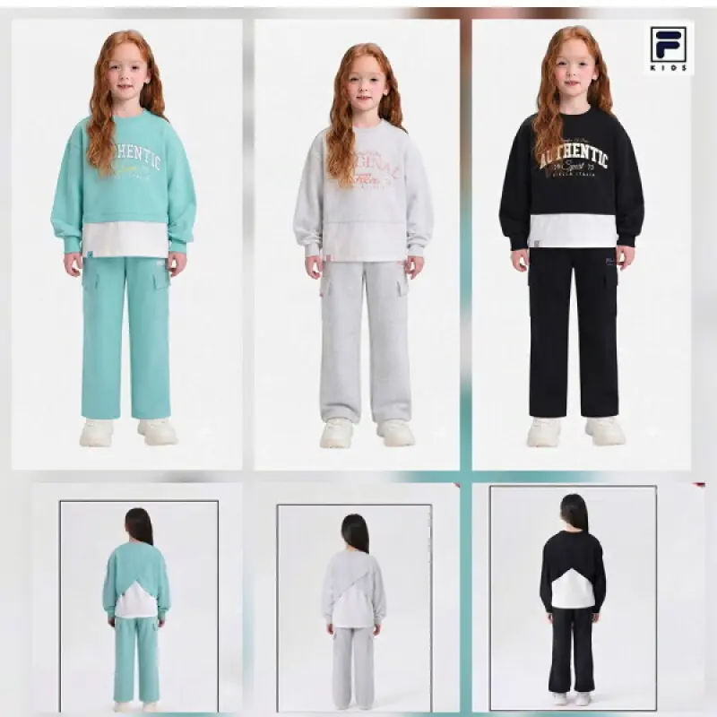 휠라키즈 가을감성 여아 레이어드 맨투맨 티셔츠 FK2POH1306F 최초가 59000원
