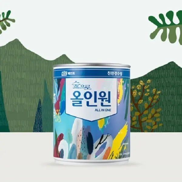 KCC페인트 친환경 숲으로 올인원 페인트 백색 4L