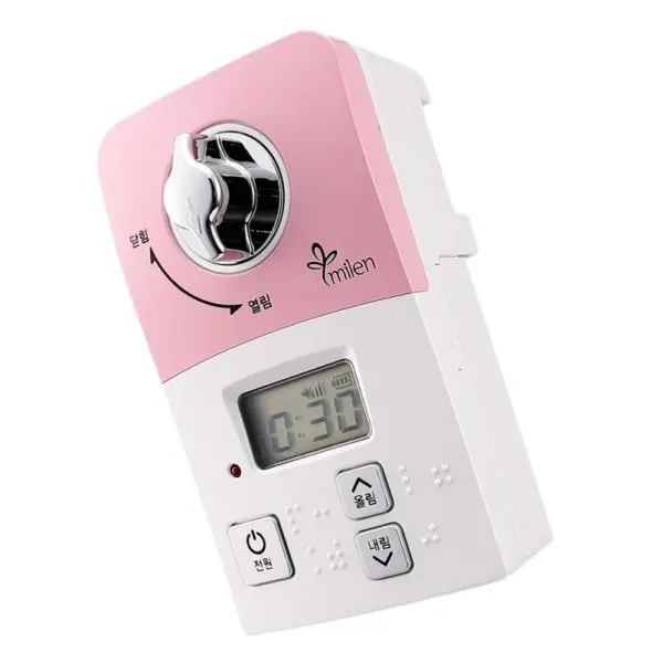 더뉴 가스차단기 타이머 핑크(MG-06GT)과열차단+음성안내 /간편설치 가스밸브차단기 명절선물 효도선물 (63,210원/무료)