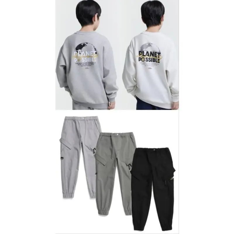 (내셔널지오그래픽키즈)(신세계강남점)시그니처 백그래픽맨투맨/조거팬츠 7종택1 K251USW060/K231UPT070