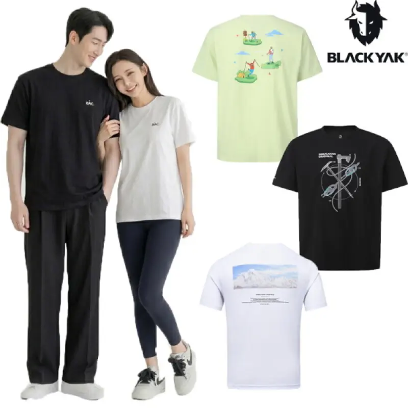블랙야크 공용 7종 기능성 라운드 그래픽티 1BYTSM4000