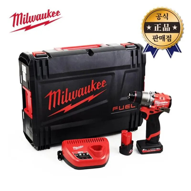 밀워키 충전햄머드릴 M12 FPD2-5252X GEN3 5.0Ah 2.5Ah 배터리2개 12V