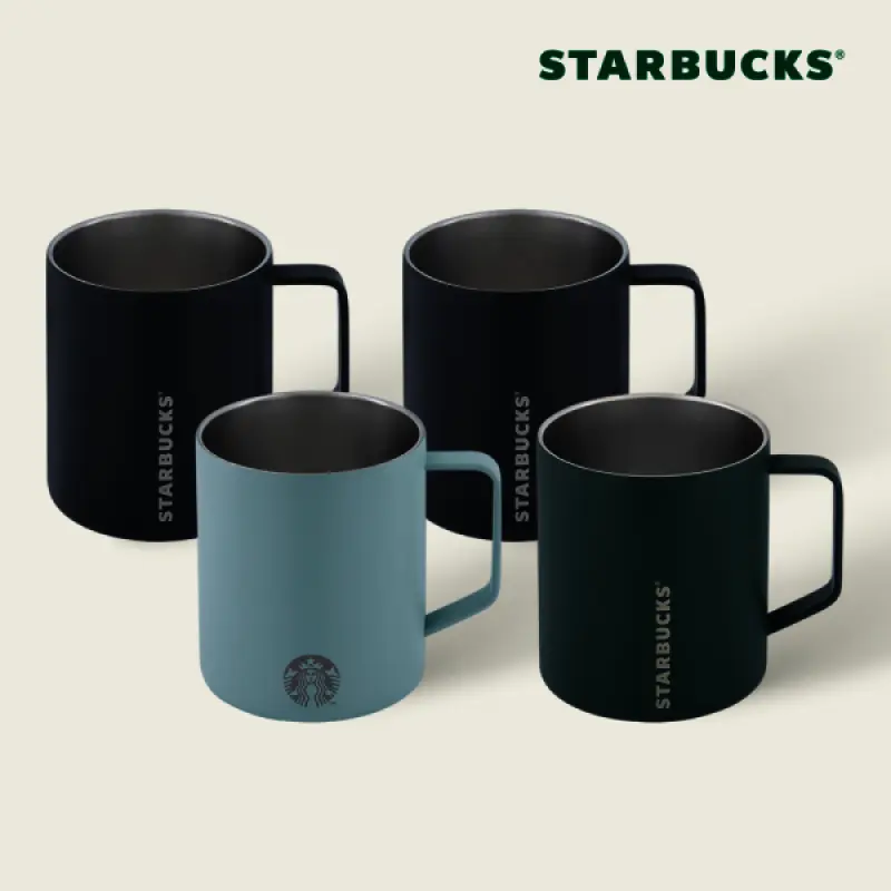 SS 데비 머그 414ml 4P (민트/그린/블랙2P)