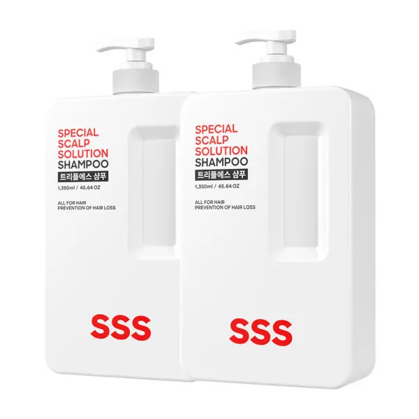 [트리플에스]1+1 트리플에스 비오틴 두피케어 약산성 탈모완화샴푸 기능성화장품 1350ml (쿠폰가 34,230원/무료)
