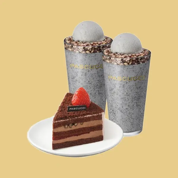(파스쿠찌) 흑임자 크런치 그라니따 2잔 + 오 마이 초코(조각)