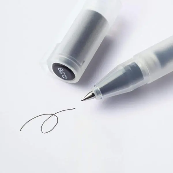 MUJI - 0.38mm 블랙 스무스 젤 잉크 볼펜 10개