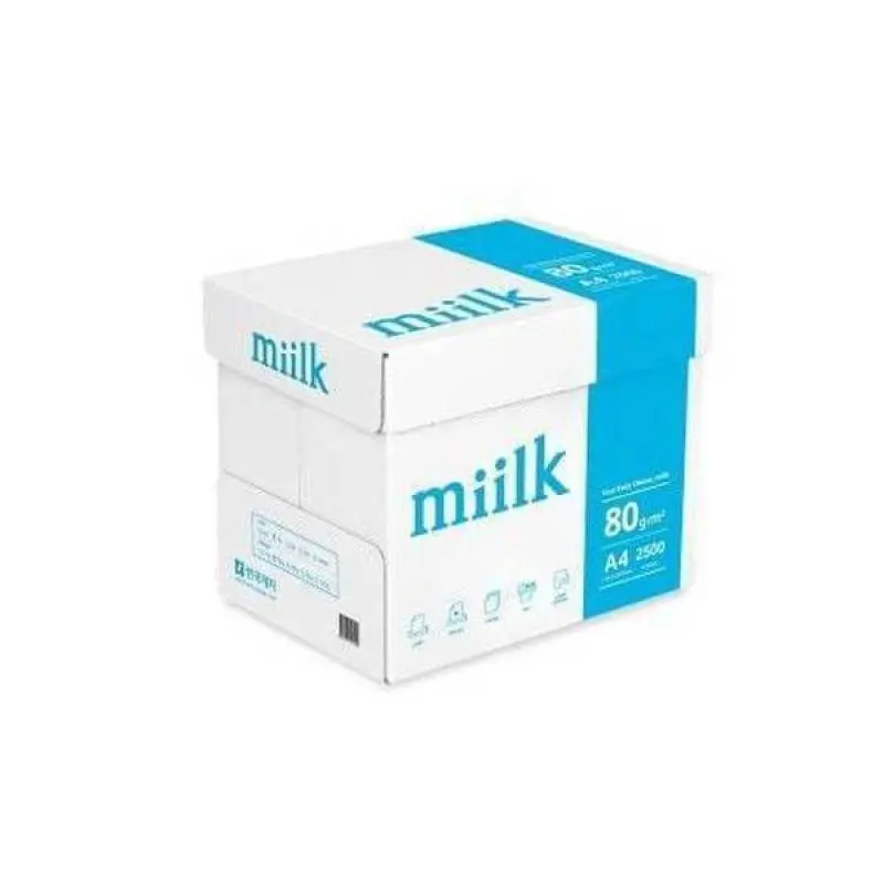 밀크 A4 복사지 A4용지 인쇄 복사용지 80g 2500매 1박스 NA