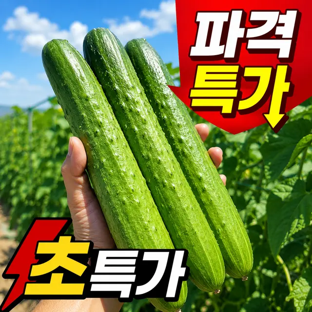 [한정수량] 국내산 산지직송 오이 신선한 백오이, 1kg, 1박스