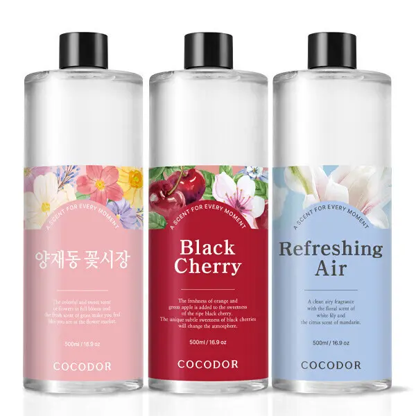 [코코도르]내일도착보장 스타배송) 디퓨저 리필액 500ml X 3개 (쿠폰가 14,890원/무료)
