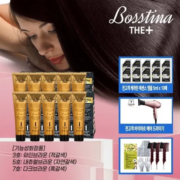 전 구매 고객 드라이기 증정 보스티나 3분 염색제 10세트 (65,520원/무료)