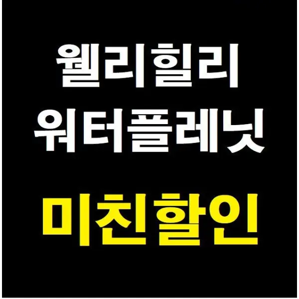 당일가능웰리힐리파크 워터플래닛 워터파크 골드시즌 하이시즌 종일이용권 (쿠폰가 50,350원)