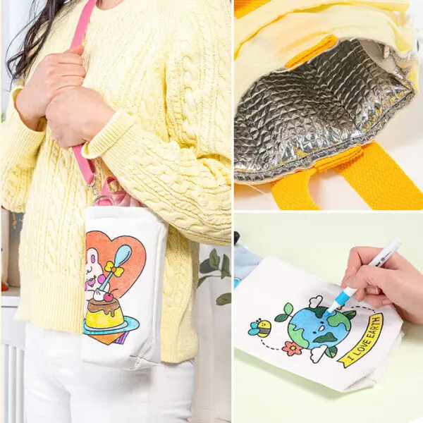 민화샵 고급 텀블러백 7중택1 에코 텀블러 크로스가방 만들기 보온냉백 DIY 색칠하기 물병가방