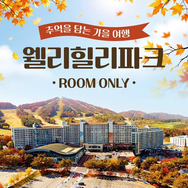 월첫세일 웰리힐리파크 룸온리 특가 ~12/17 당일예약불가