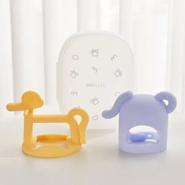 사이즈 조절 글러브 코끼리 치발기 (케이스 포함) + 손목 치발기 2종 세트