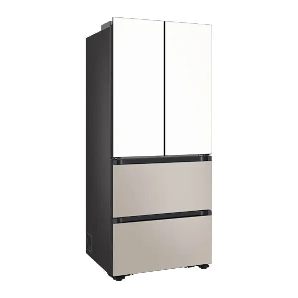 혜택가193만)삼성 키친핏 김치냉장고 4도어 420L RK70F42M2ZG 화이트+베이지 가구장맞춤