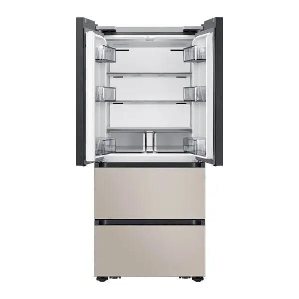 혜택가193만)삼성 키친핏 김치냉장고 4도어 420L RK70F42M2ZG 화이트+베이지 가구장맞춤