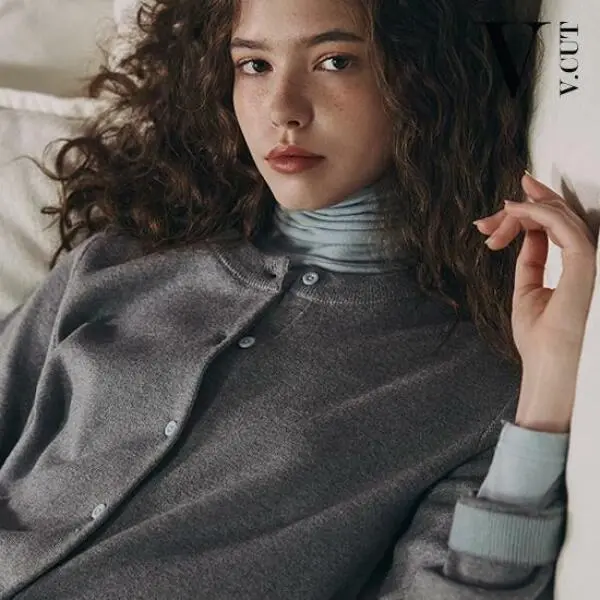 인기 신상 브이컷 26FW 하프 밀라노 배색 가디건 3종