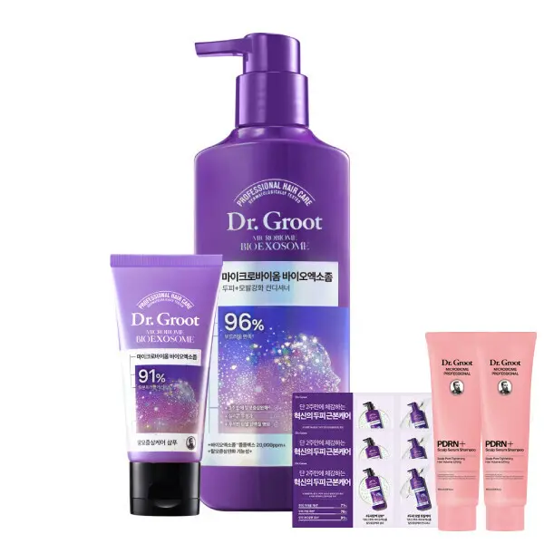 닥터그루트 바이오엑소좀 PDRN 컨디셔너 400ml+샴푸50ml 2개 기획세트 +증정