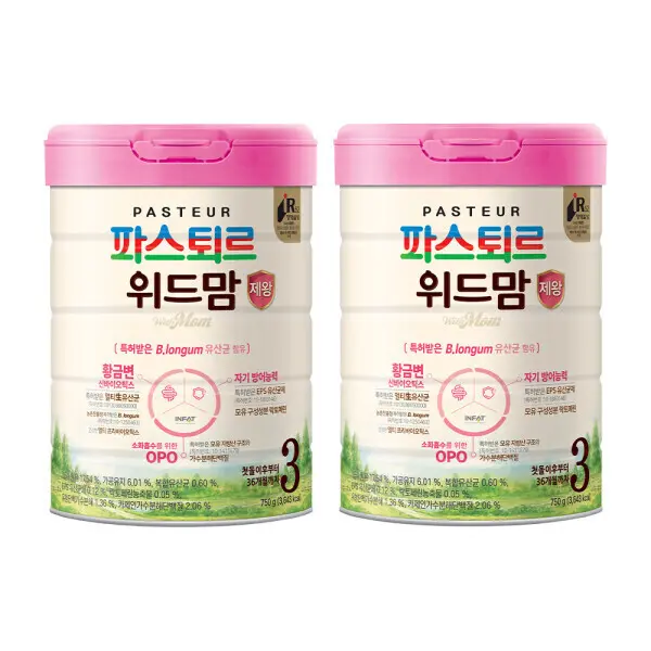 파스퇴르 위드맘 제왕 분유 3단계 750g 2개