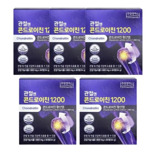 지성 콘드로이친 주영엔에스 관절엔 콘드로이친1200 소연골 관절케어 5개월분