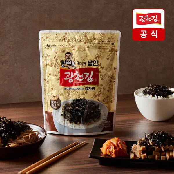 광천김 3대째 달인 바삭한 돌김 김자반 60g 5봉/ 200도 고온에서 볶은 바삭함