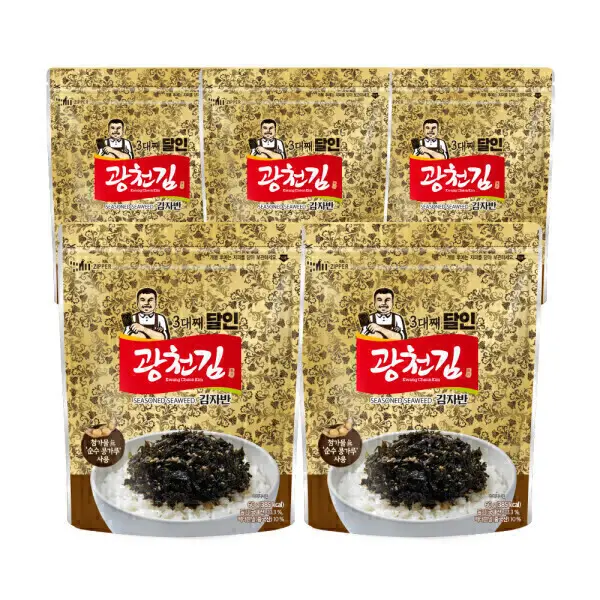 광천김 3대째 달인 바삭한 돌김 김자반 60g 5봉/ 200도 고온에서 볶은 바삭함