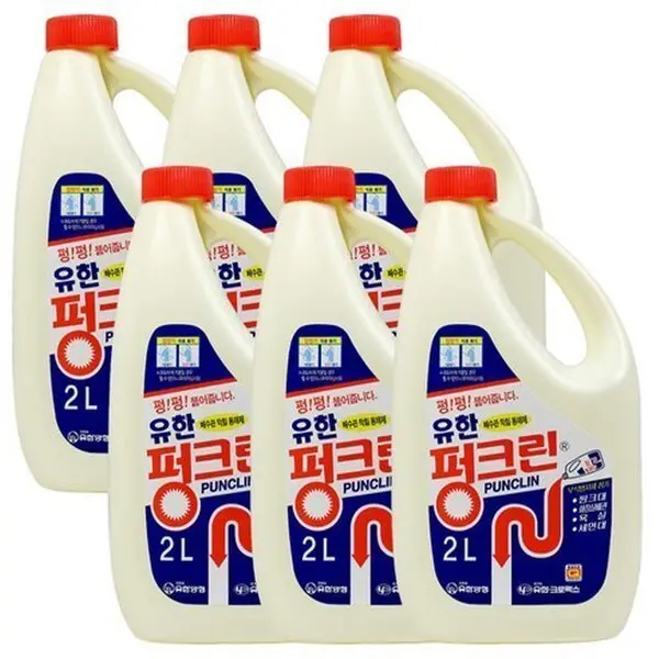 유한 펑크린 2L X 6개(1박스) 배수구/변기세정 /뚜러뻥