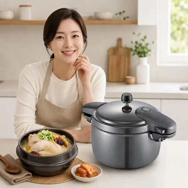 풍년 압력밥솥 가정용 경질 가스 압력솥 블랙펄 4인용~10인용 삼계탕 수육