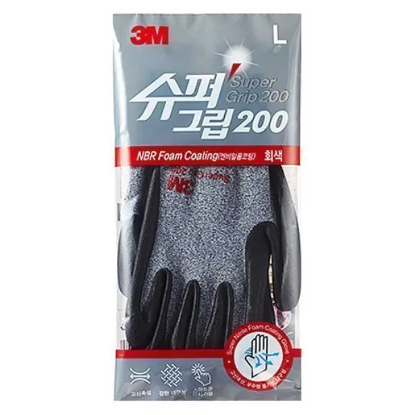 3M 사계절 장갑 슈퍼그립 200 10개입 5개입 기모 사계절 작업 혹한기 택배포장 장갑 초특가