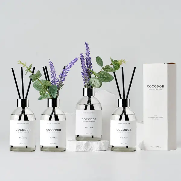 [코코도르]화이트라벨 디퓨저 200ml X 4개 + 데코스틱 X 4개 (쿠폰가 17,300원/무료)