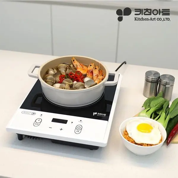 키친아트 1구 하이라이트 전기레인지 2000W 터치식 KHT-4004 /NSM..35831805