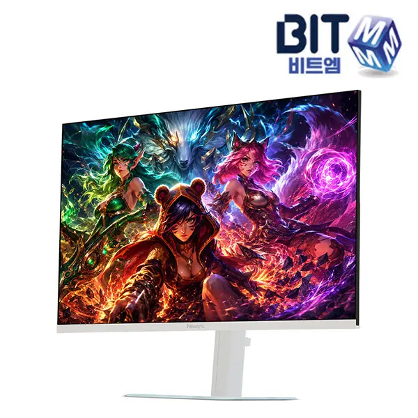 비트엠 Newsync 324QHD 패스트 180 IPS 게이밍 멀티스탠드 화이트 무결점