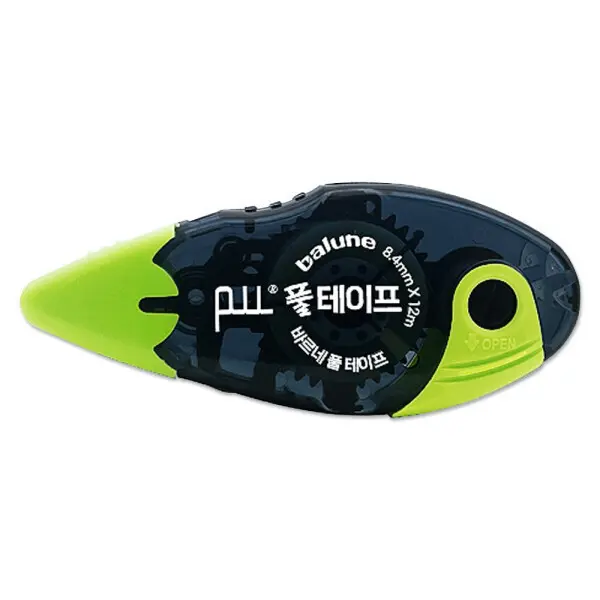 동기 바르네 풀테이프 BGT-0180 1갑 12개 투명 양면 접착 테이프 디스펜서 무빙팁 스크랩 포장