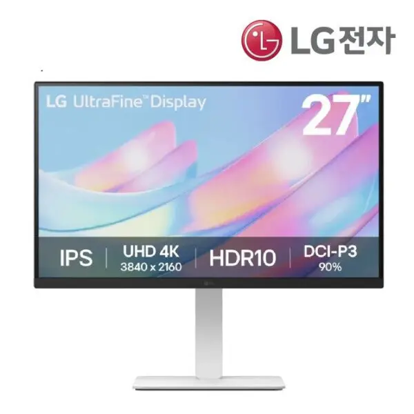 LG전자 27US550 68cm UHD 4K IPS 27인치 모니터 화이트 피벗 /Wp