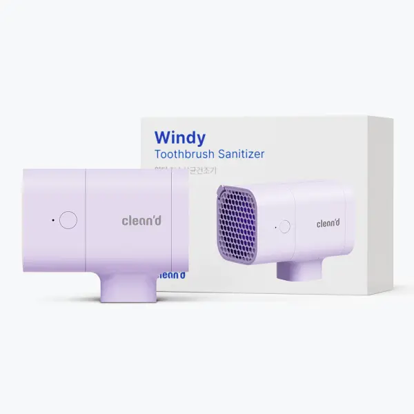 인스타 핫템) 클린디 휴대용 무선 칫솔살균기 윈디 CL-403 1인용 욕실 UV-C LED 바람 건조기