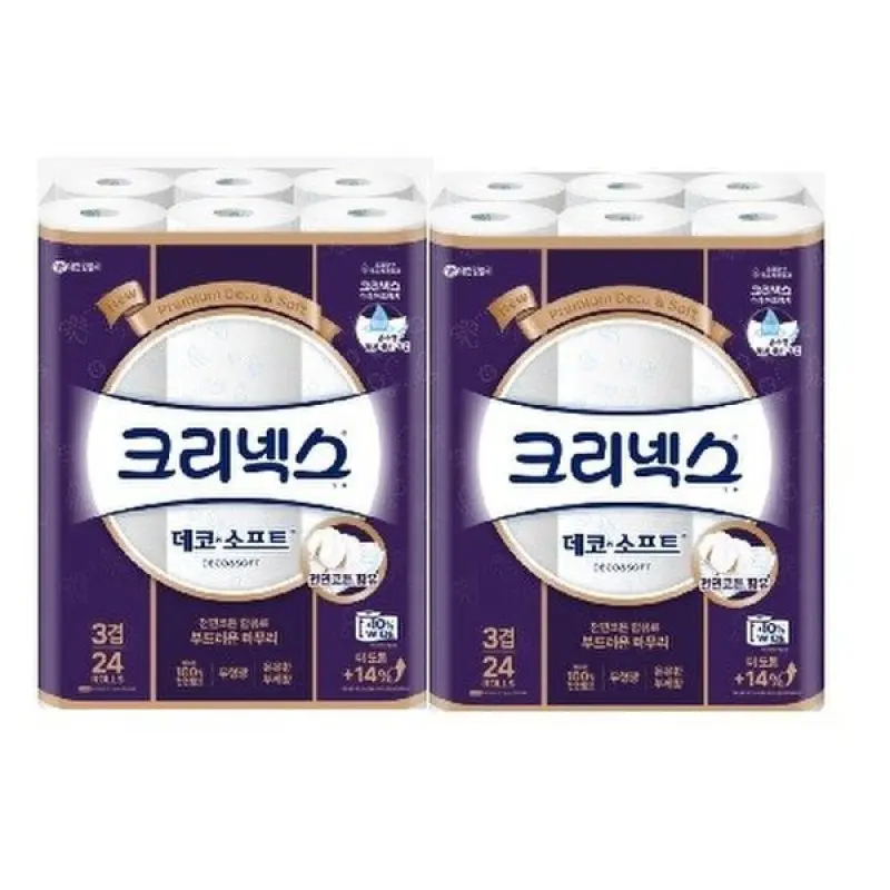 (신세계의정부점)크리넥스 데코소프트 35mx24롤 108mm2팩