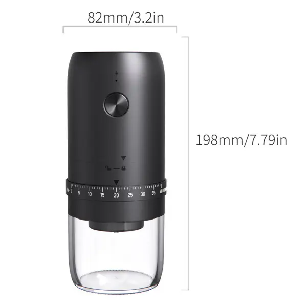 휴대용 USB 전동 커피 원두 분쇄기 40단계 조절 가능 충전식 미니 커피 머신 (가정용)