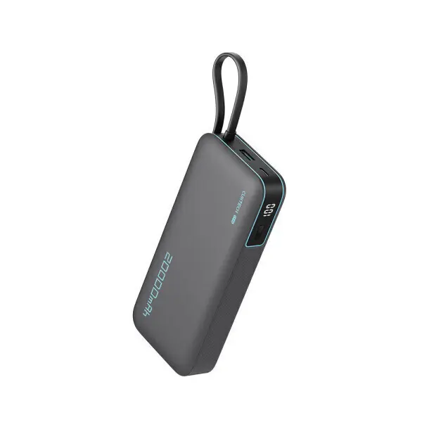 쿡테크 일체형 보조배터리 20000mAh 55W 전력 표시