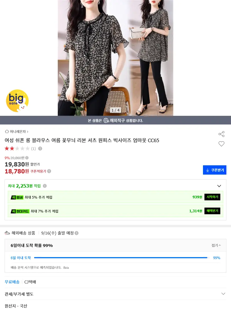 여성 쉬폰 롱 블라우스 여름 꽃무늬 리본... 판매 페이지