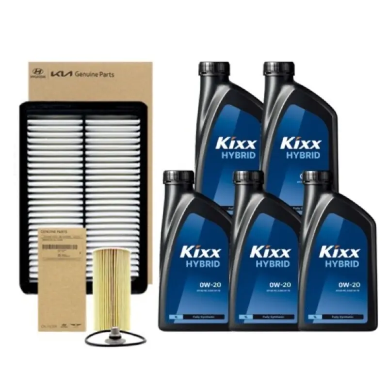 디올뉴투싼 NX4 1.6 가솔린 터보 엔진오일 세트 (킥스 하브 0W20 5L + 순정 오일필터 + 에어필터)