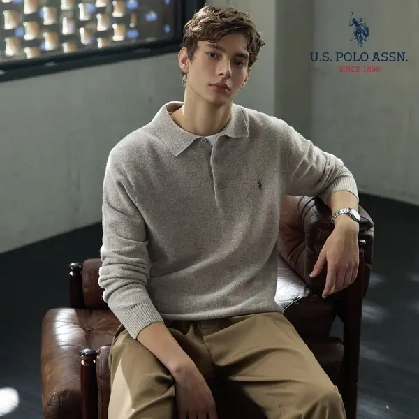 U.S POLO ASSN. 26FW 호주산 메리노울 100 카라니트 2종 남성
