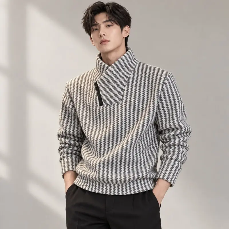 남성 하이넥 반집업 맨투맨 겨울 긴팔티 기모 선택