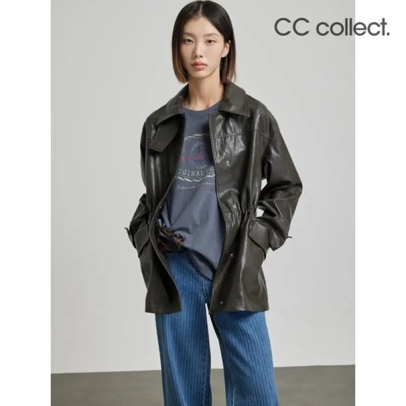 (CC콜렉트)(대전신세계)씨씨콜렉트 레더 하프 자켓 (C263PSF156)