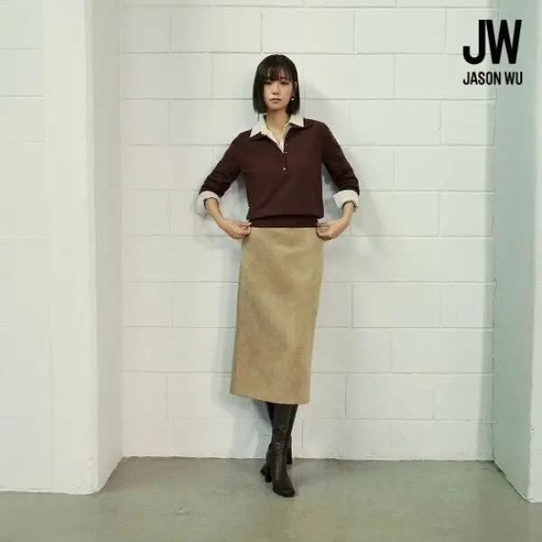제이슨우 26FW Madison FAUX 스웨이드 스커트 (2 COLORS)