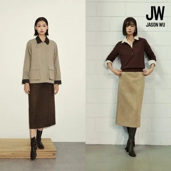 제이슨우 26FW Madison FAUX 스웨이드 스커트 (2 COLORS)